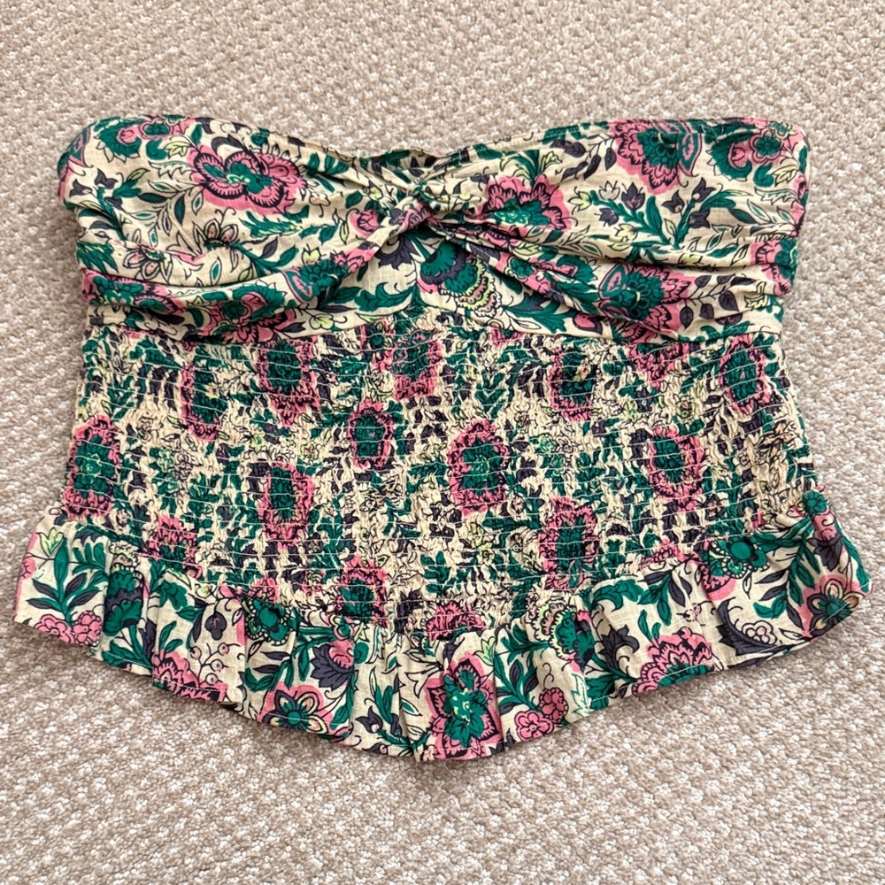 Free People Multicolor Smocked Top